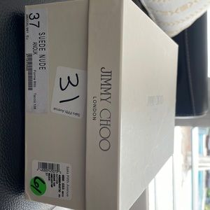 Jimmy Choo Anouk Suede Nude Pump